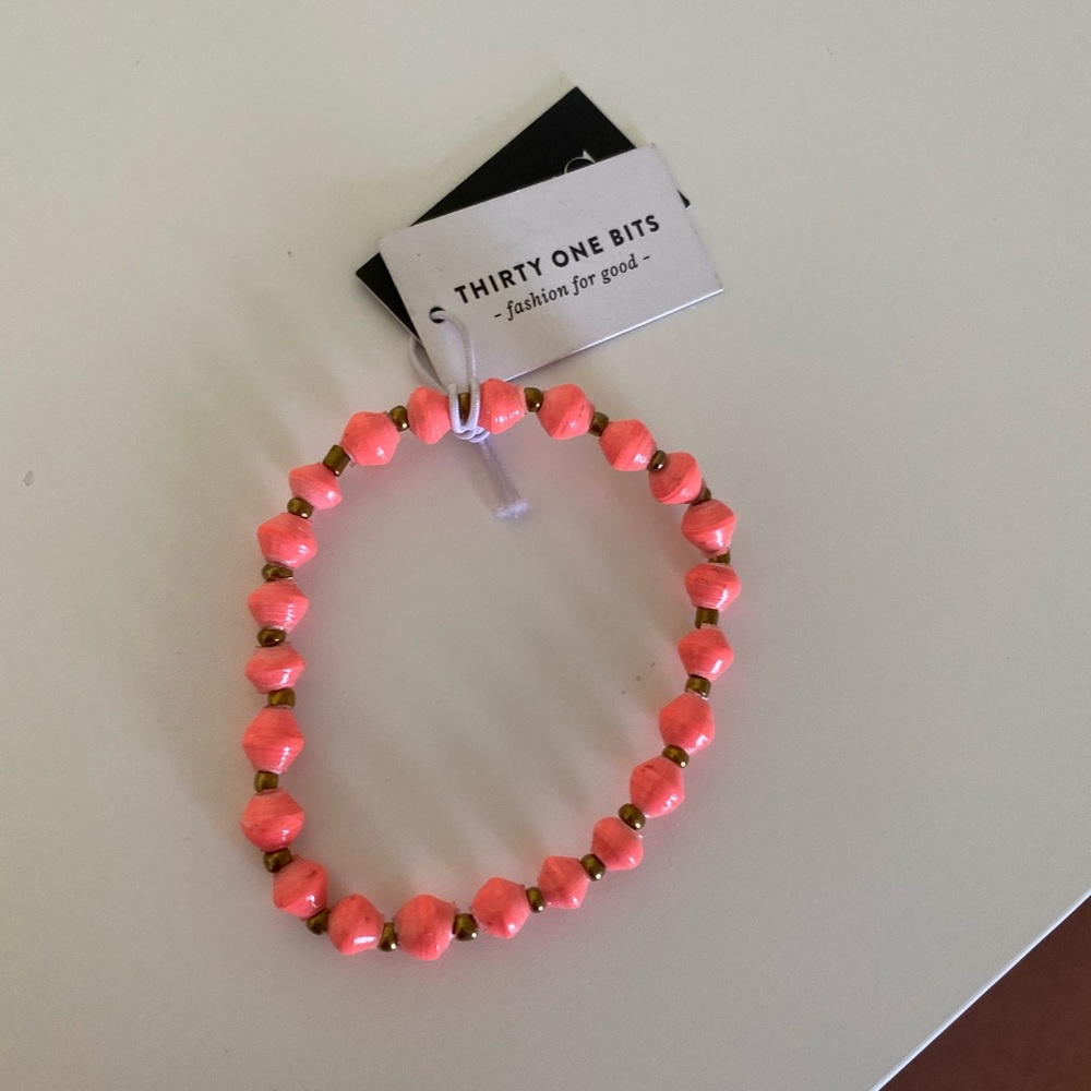 31 Bits Beaded Stretch Bracelet